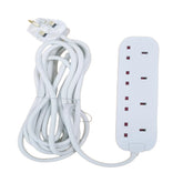 4-socket Extension - White 3m